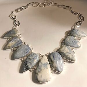 Kyanite Stamped 925 Sterling Silver Necklace